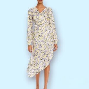 Art Dealer Floral Print Silk Dress
